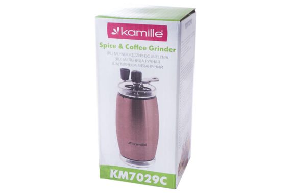 Кофемолка ручная Kamille - 160 мм нержавеющая медь | Зображення 2