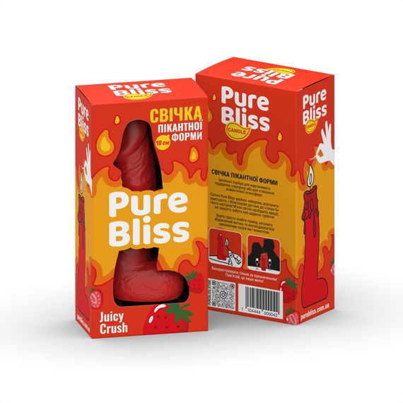 Свічка член Pure Bliss Juicy Crush Red, 18 см | Зображення 6