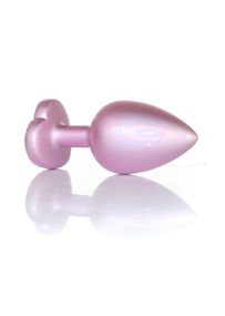 Анальна пробка - Jewellery Pearl Pink Heart Plug Clear L