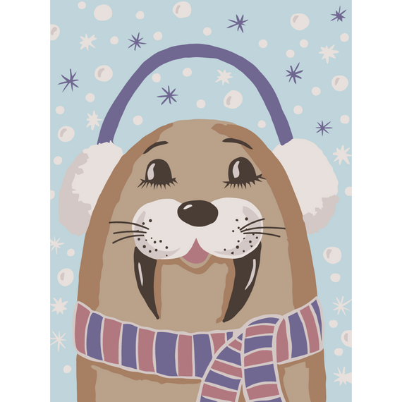 Картина по номерам "Счастливый моржик" 15585-AC 30x40 см