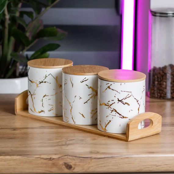 Банки для сыпучих продуктов, набор из 3 шт по 650 мл HP1209 | Зображення 2