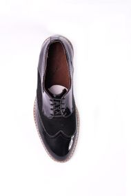 Туфлі броги, лаковані чорні 42 розмір