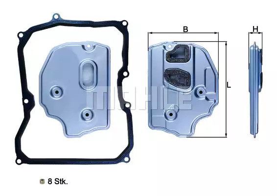 Фільтр АКПП AUDI/SEAT/SKODA/VW 09G/6-speed gear 08, MAHLE/KNECHT (HX150KIT) | Зображення 2
