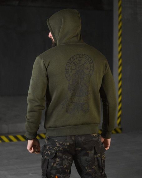 Худі CELEO на флісі руни олива ВТ3853 | Зображення 4