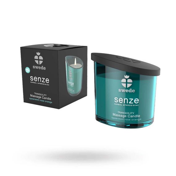 Масажна свічка - Swede Senze Tranquility Spearmint Rose Orange, 50 мл Sex Aura | Зображення 2