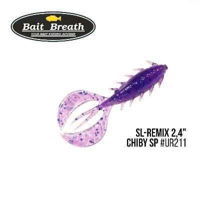 Силиконовая приманка, Съедобный силикон Bait Breath SL-Remix Chiby SP 2,4" (10 шт) (Ur211 Electric Blue Shad)