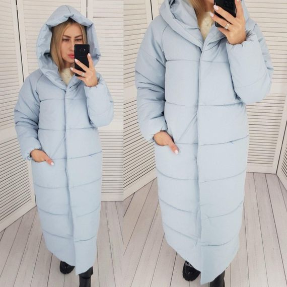 Пуховик зимовий, арт.А-521, колір світло блакитний