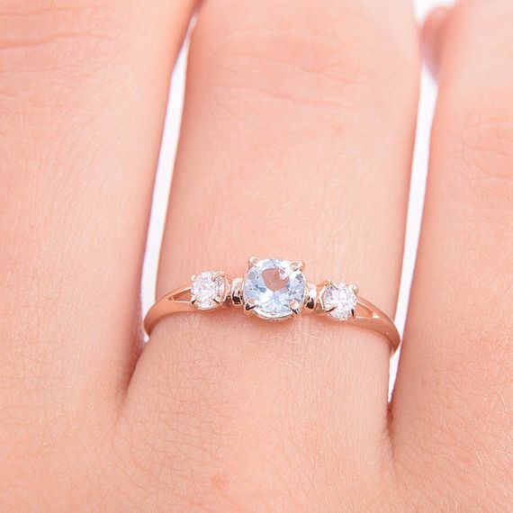 Кольцо из красного золота с топазом 16 | Зображення 4