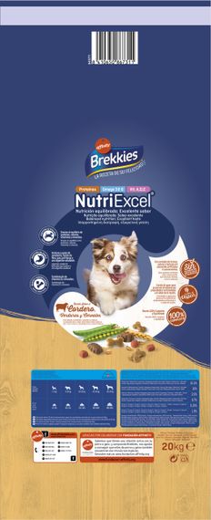 Сухой корм с ягнятиной для собак Brekkies Dog Lamb & Rice, 20 кг | Зображення 1