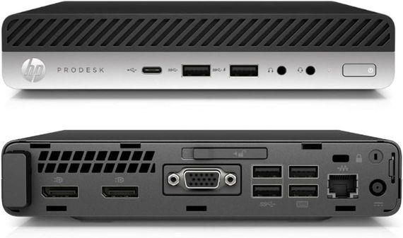 Б/В Неттоп HP ProDesk 600 G3 Mini (i5-7500T/8GB ОЗУ/SSD 256GB/Wi-Fi/HDMI+DP/VGA) | Зображення 2