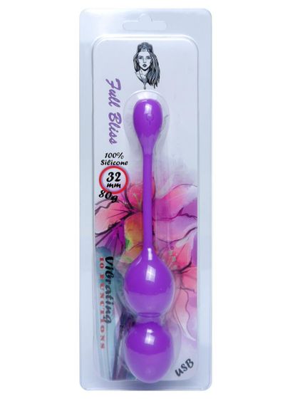 Вагінальні віброкульки - Vibrating Kegel Balls Purple, 32 мм, 80 г | Зображення 3