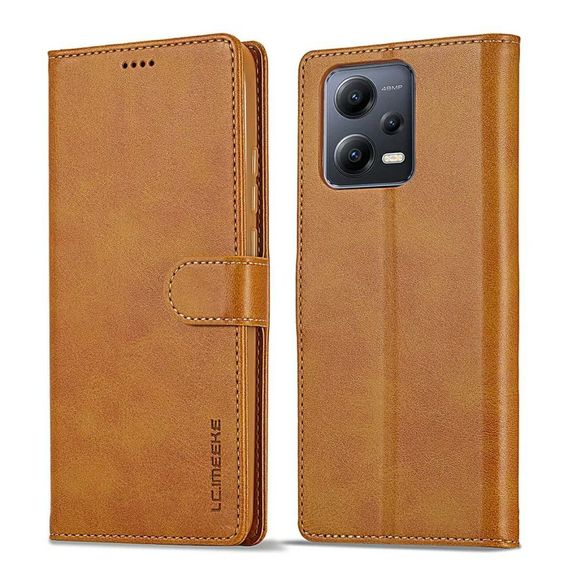 Чохол книжка iMeeke для Poco X5 Pro 5G колір Коричневий