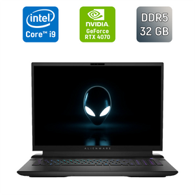 Ігровий ноутбук Dell Alienware m18 R2 / 18" (2560x1600) IPS / Intel Core i9-14900K (24 (32) ядра по 2.4 - 6.0 GHz) / 32 GB DDR5 / 1000 GB SSD / nVidia GeForce RTX 4070, 8 GB GDDR6, 128-bit / WebCam б/в