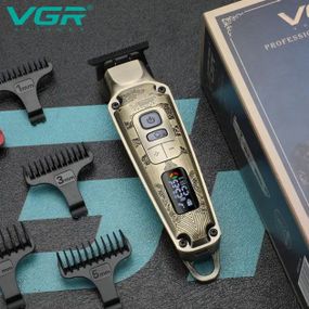 Професійна машинка для стрижки волосся триммер VGR V-901 GD-157 з насадками