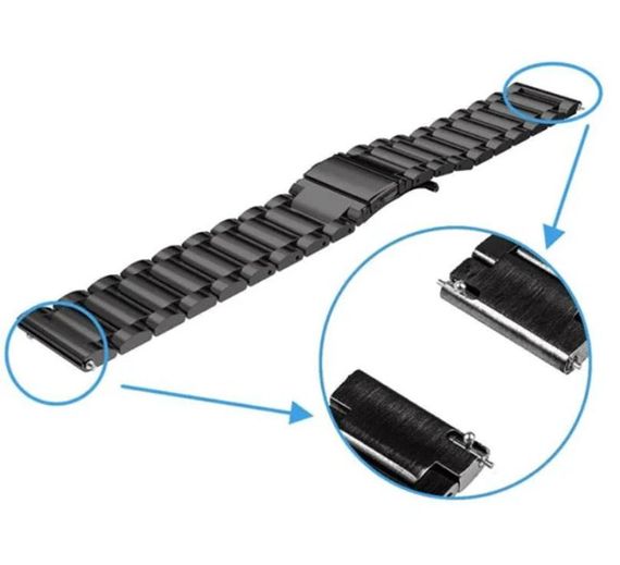 Металевий ремінець Primo для годинника Huawei Watch 2 - Black | Зображення 4