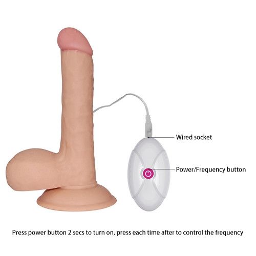 Реалістичний вібратор - The Ultra Soft Dude Vibrating 7.5" Sex Aura | Зображення 5