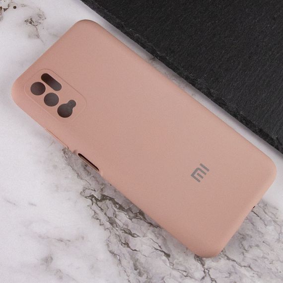 Чехол Silicone Cover Full Camera (AA) для Xiaomi Redmi Note 10 5G / Poco M3 Pro Full camera, Рожевий/Pink Sand | Зображення 3