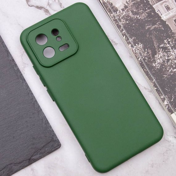 Чехол Silicone Cover Lakshmi Full Camera (A) для Xiaomi 13 Full camera, Зеленый / Dark green | Зображення 4