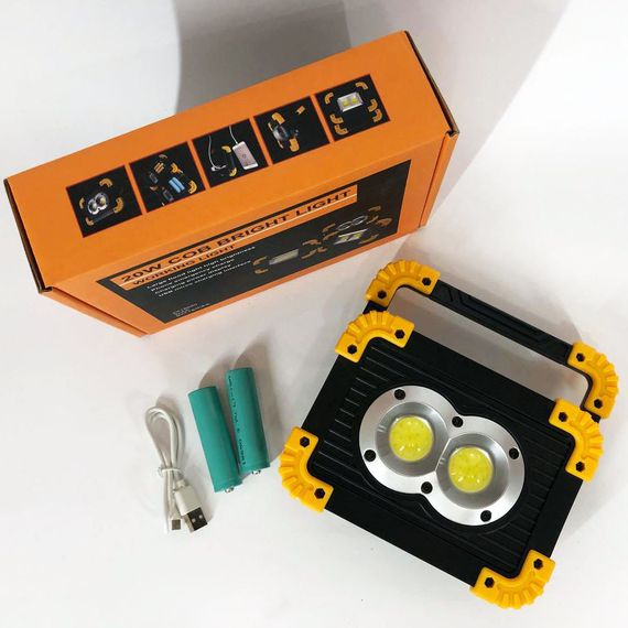 Фонарь прожектор светильник X-Balog L802-20W-2COB+1W / Фонарь аварийный светодиодный аккумуляторный / | Зображення 4