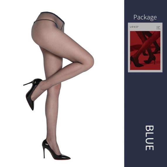 Колготы для БДСМ легко рвущиеся UPKO Tearable ультратонкие, синие, One Size sexstyle