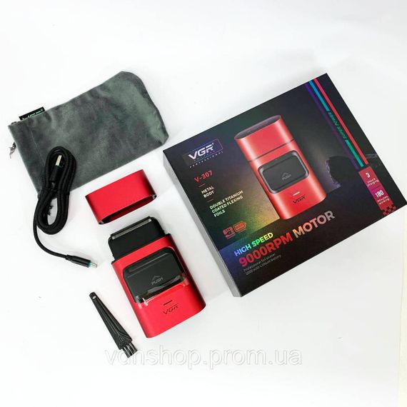 Бритва с аккумуляторным зарядным устройством VGR V-307, Електробритва для бороды, Бритвы аккумуляторные CV-20 | Зображення 4