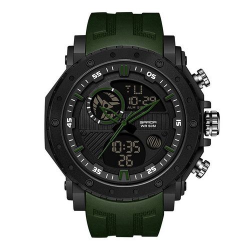 Часы Sanda 6012 Green-Black