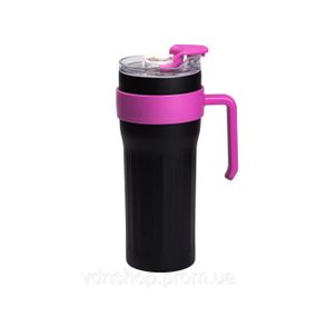 Термокружка Big Mac 1,2 л с трубочкой черная HP-14-24B