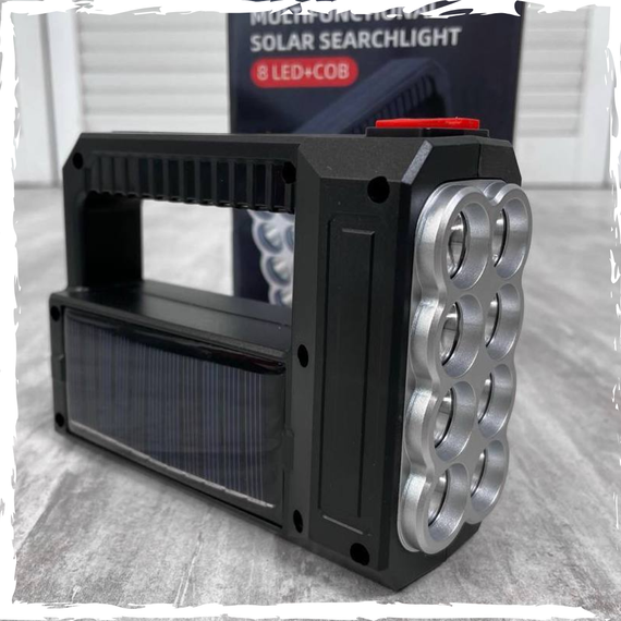 Ліхтарик на сонячній батареї Solar, ліхтар з Led-лампою, прожекторний. Фонарик | Зображення 3