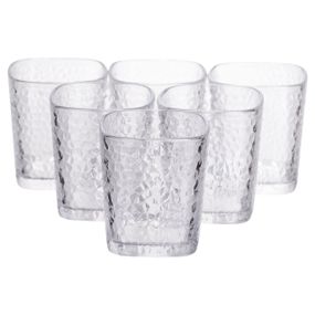 Набор стеклянных стаканов 6 (шт) 250 (мл) для лимонадов, сока, воды, коктейлей Прозрачный HP-19-AY-1