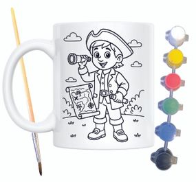 Набор для творчества кружка раскраска по мотивам Остров сокровищ (Роберт Льюис Ст 330 мл белая (КР0177)