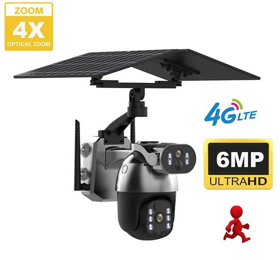 Сонячна камера 4G відеоспостереження з двома об'єктивами Q5max (234577337_3653) | Зображення 3