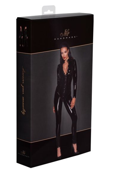 Комбінезон вініловий на кнопках Noir Handmade F247 чорний, M sexstyle | Зображення 4