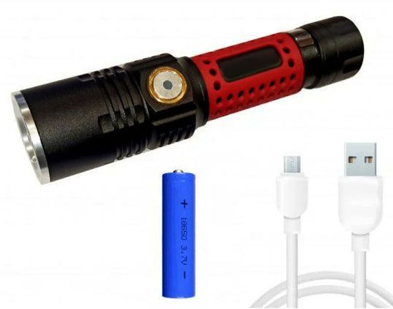 Фонарь ручной аккумуляторный RB-252 карманный фонарик мощный с зумом P50 Micro-USB 18650 Zoom