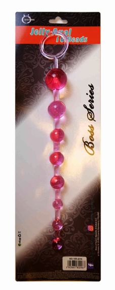 Анальные бусы BOSS - Jelly Anal 10 Beads Pink, BS6700084 sexstyle | Зображення 3