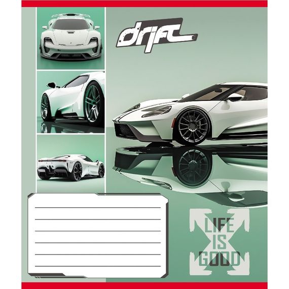 Зошит учнівський "Дріфт" 024-550368K-5 в клітинку, 24 аркуші