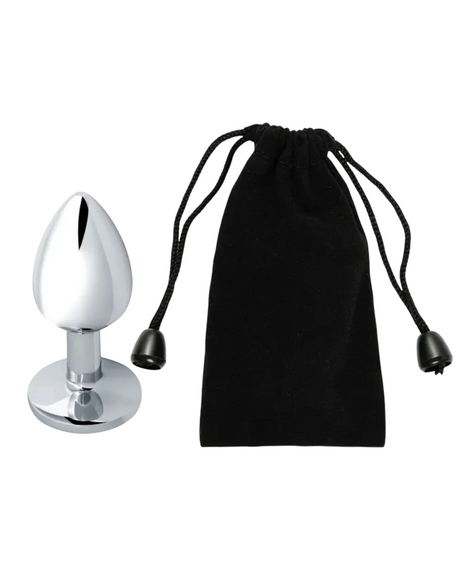 Металевий Анальна пробка Silver, dark blue, розмір М sexstyle | Зображення 1