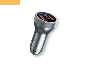 Автомобильное зарядное устройство с вольтметром XPRO RCC325 45W 2USB черный (37463-01)
