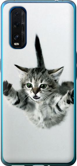 Чехол на Oppo Find X2 Летящий котёнок "2322u-1891-17620"