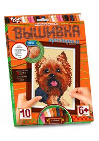 Набір для творчості "Вишивка хрестиком за номерами" економ VK-01 Danko Toys Собачка Вид 3