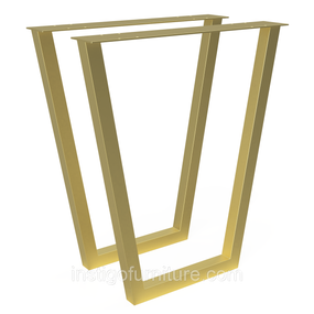 Комплект опор для столу з металу 630×100mm, H=730mm (профільна труба: 40x40mm) Золото
