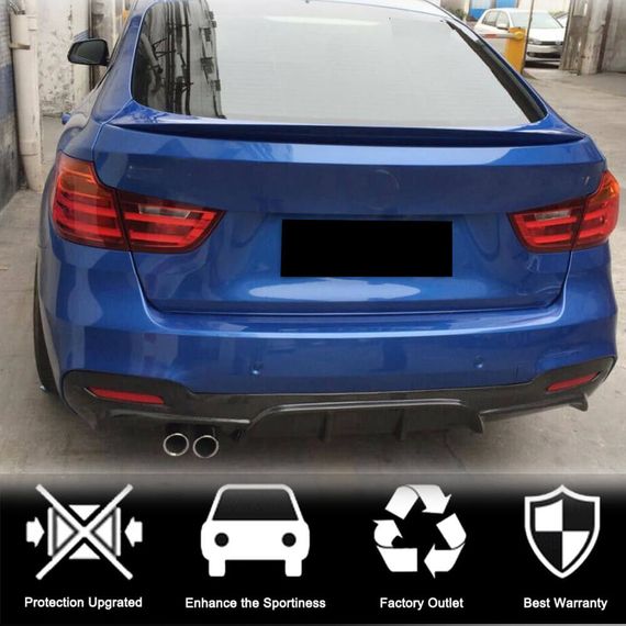 Дифузор заднього бампера V1 (для F34 M-Sport, Карбон) для BMW 3 серія F-30/31/34 2012-2019 рр | Зображення 1