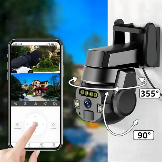 Камера зовнішня вулична поворотна WIFI CyberGuard OUTDOOR Q-812 FULL-HD 5Mp IP66 датчик руху | Зображення 3