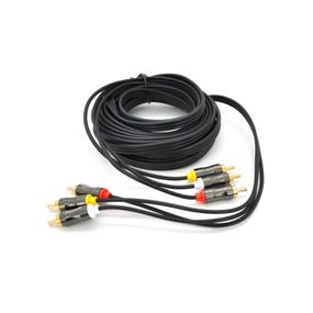 Кабель мультимедийный 3xRCA M to 3xRCA M 5.0m black VEGGIEG (YT-AV304)