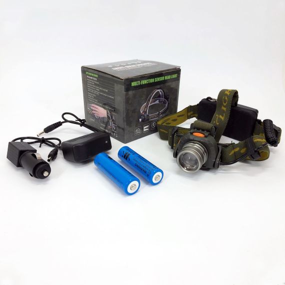 Фонарик на голову с зарядкой Bailong BL 1505 SENSOR | Фонари налобние | Налобный QV-240 фонарик bailong | Зображення 6