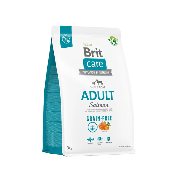 Сухий корм Brit Care Dog Grain-free Adult для дорослих собак малих та середніх порід з лососем 3 кг