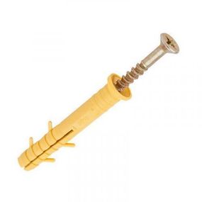 Дюбель 6х40-П полипропилен потайной с металлическим ударным шурупом (пак/100шт) Ny95506228