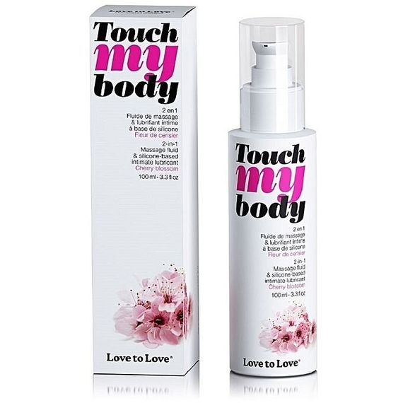 Масажний гель і смазка 2-в-1 Love To Love TOUCH MY BODY (100 мл) увлажняючий, Квітуча вишня | Зображення 1