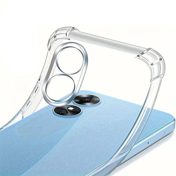 TPU чехол GETMAN Ease logo усиленные углы Full Camera для Oppo A98 Бесцветный (прозрачный) | Зображення 3