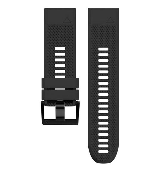 Силіконовий ремінець Primo для годинника Garmin Fenix 3 / 3HR / Fenix 5X / 6X - Black | Зображення 3