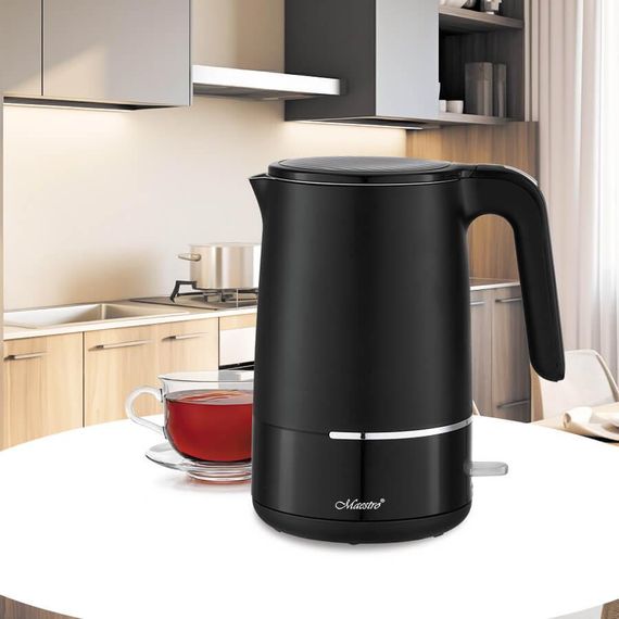 Електрочайник Maestro MR-037-BLACK, 1.7 л, 1800 Вт, з подвійними стінками | Зображення 1